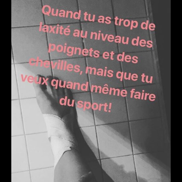 Lorie Pester s'est blessée en pleine séance de sport.
