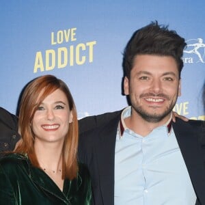 Marc Lavoine, Mélanie Bernier, Kev Adams et Sveva Alviti - Avant-première du film "Love Addict" au cinéma Gaumont Champs-Elysées Marignan à Paris, le 16 avril 2018. © Coadic Guirec/Bestimage