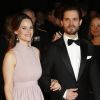 Le prince Carl Philip de Suède et la princesse Sofia arrivent à la soirée "Idrottsgalan 2018" à Stockholm le 15 janvier 2018.