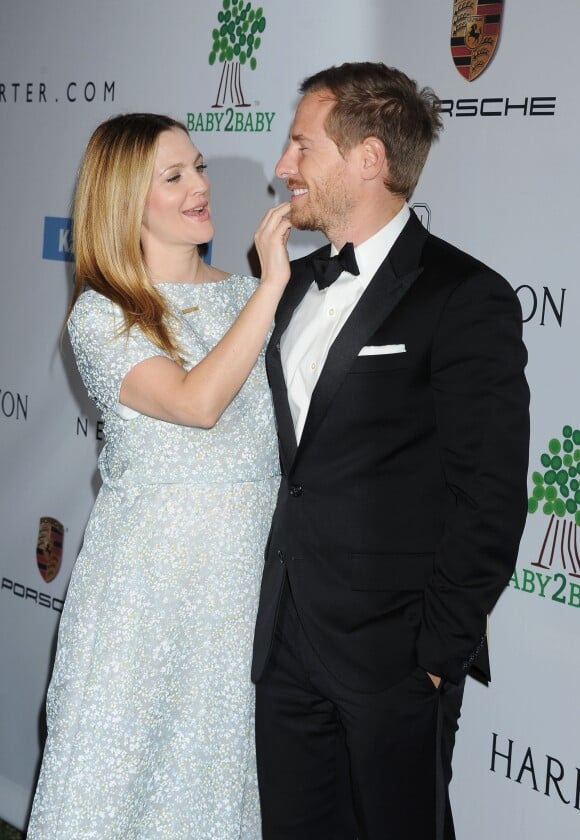 Drew Barrymore, enceinte et son mari Will Kopelman - Le 2eme Gala annuel de "BABY2BABY" au "Book Bindery" a Culver City, le 9 novembre 2013.