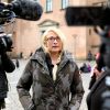 La maîtresse de Peter Madsen, accusé du meutre de la journaliste suédoise Kim Wall, Deirdre King, arrive au procès à Copenhague. Le 26 mars 2018