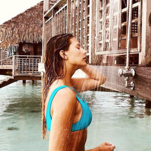 Camille Cerf à Tahiti, le 26 avril 2018.