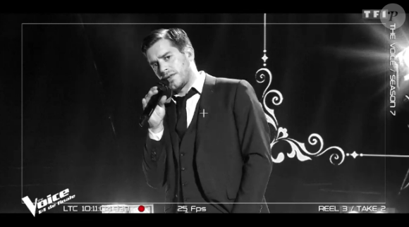 Edouard Edouard lors du deuxième live de "The Voice 7" (TF1) samedi 28 avril 2018.