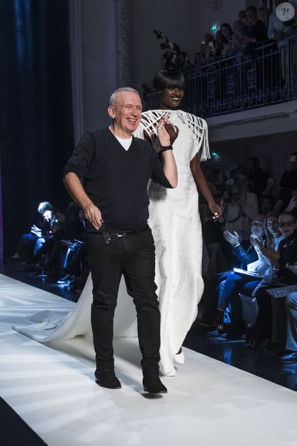 Jean Paul Gaultier au défilé de mode "Jean Paul Gaultier", collection Haute-Couture printemps-été 2018, à Paris. Le 24 janvier 2018 © Olivier Borde / Bestimage