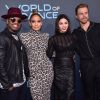Ne-Yo, Jennifer Lopez, Jenna Dewan et Derek Hough à la présentation presse de l'émission 'World of Dance' à New York, le 1er mai 2018.