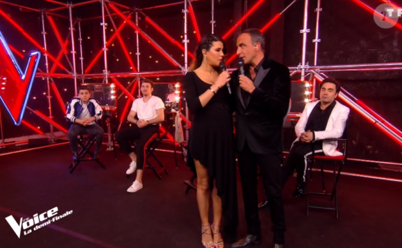 Karine Ferri et Nikos Aliagas - demi-finale de "The Voice 7", samedi 5 mai 20158, TF1