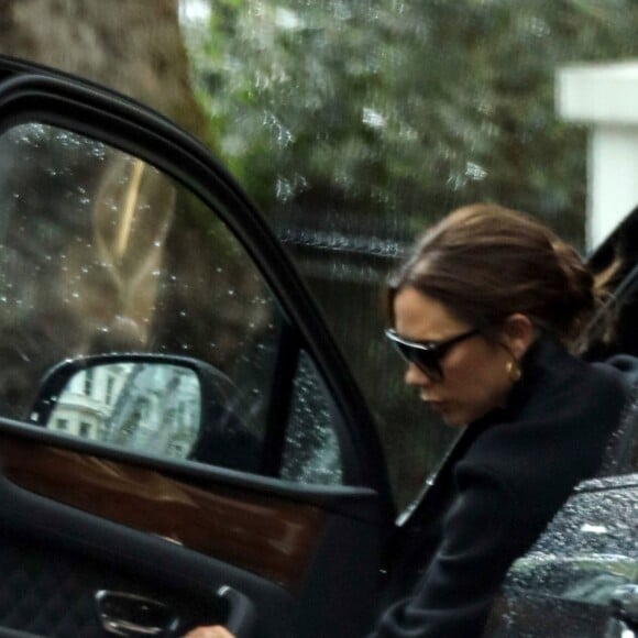 Exclusif - David et Victoria Beckham rentrent chez eux après avoir célébré l'anniversaire de David en famille au restaurant à Londres, le 3 mai 2018.