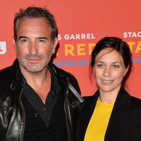 Jean Dujardin et Nathalie Péchalat - Avant-première du film "Le Redoutable" au cinéma du Panthéon à Paris, le 11 septembre 2017. © Coadic Guirec/Bestimage