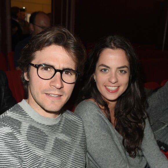 Semi-Exclusif - Julien Dereims et sa compagne Anouchka Delon à la 200e représentation de la pièce "Tuyauterie" au théâtre de l'Oeuvre à Paris, le 3 mai 2018. © Guirec Coadic/Bestimage