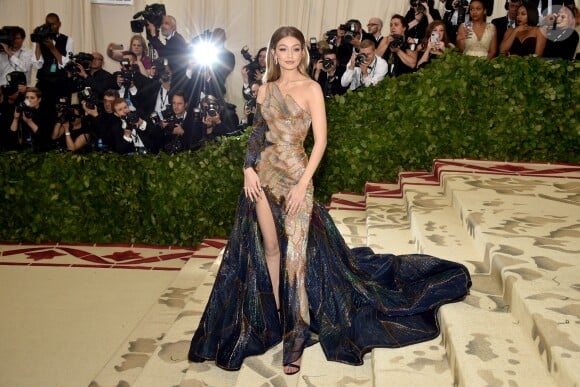 Gigi Hadid attends the Costume Institute Benefit at The Metropolitan Museum of Art celebrating the opening of Heavenly Bodies: Fashion and the Catholic Imagination. The Metropolitan Museum of Art, New York City, New York, May 7, 2018. Photo by Lionel Hahn/ABACAPRESS.COM07/05/2018 - 