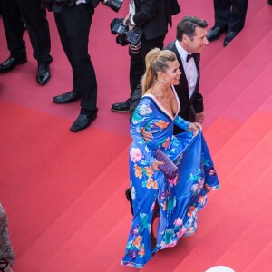 Laura Tenoudji et Christian Estrosi - Montée des marches du film "Everybody Knows" lors de la cérémonie d'ouverture du 71ème Festival International du Film de Cannes. Le 8 mai 2018