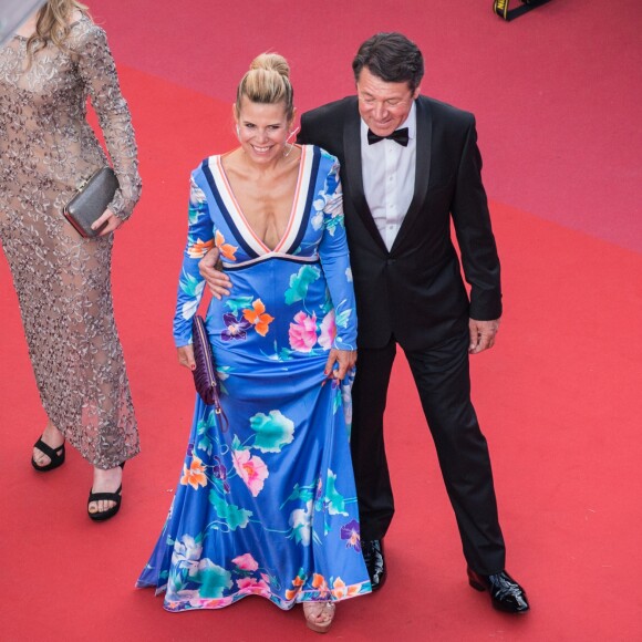 Laura Tenoudji et Christian Estrosi - Montée des marches du film "Everybody Knows" lors de la cérémonie d'ouverture du 71ème Festival International du Film de Cannes. Le 8 mai 2018