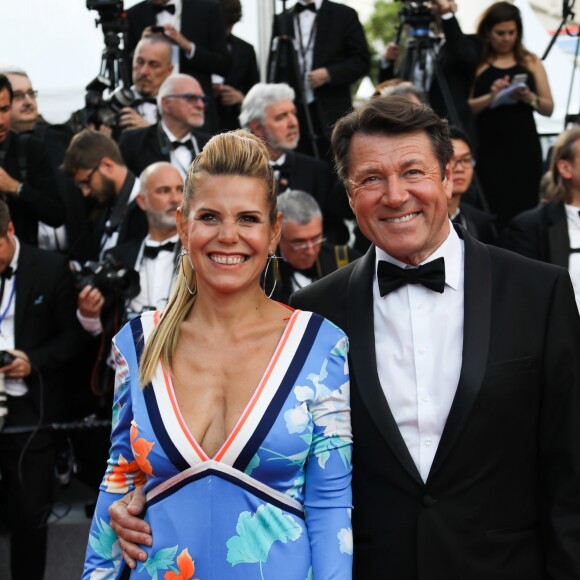 Laura Tenoudji et Christian Estrosi - Montée des marches du film "Everybody Knows" lors de la cérémonie d'ouverture du 71ème Festival International du Film de Cannes. Le 8 mai 2018