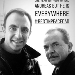 L'hommage de Nikos Aliagas à son défunt père Andréas, le 9 mai 2018.