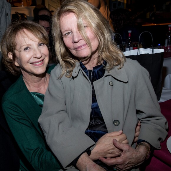 Semi-Exclusif - Nathalie Baye et Nicole Garcia - Soirée en l'honneur de Nathalie Baye, organisée par Louis Michel Colla, à La Chope des Puces, restaurant mythique de Marcel Campion à Saint-Ouen. Le 30 avril 2018 © Cyril Moreau / Bestimage