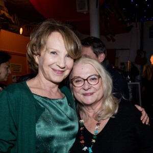 Semi-Exclusif - Nathalie Baye et Josiane Balasko - Soirée en l'honneur de Nathalie Baye, organisée par Louis Michel Colla, à La Chope des Puces, restaurant mythique de Marcel Campion à Saint-Ouen. Le 30 avril 2018 © Cyril Moreau / Bestimage