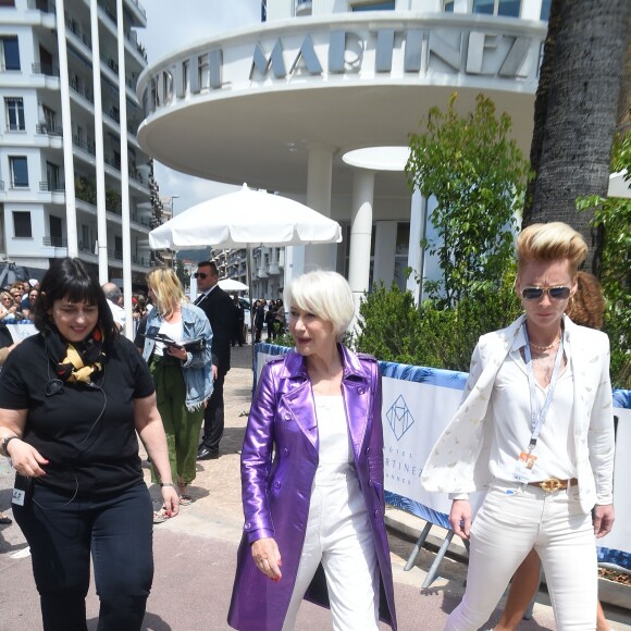Helen Mirren très lookée sur la Croisette lors du 71e Festival de Cannes, le 12 mai 2018.