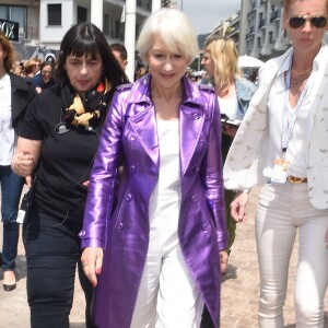 Helen Mirren très lookée sur la Croisette lors du 71e Festival de Cannes, le 12 mai 2018.
