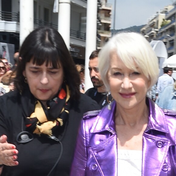 Helen Mirren très lookée sur la Croisette lors du 71e Festival de Cannes, le 12 mai 2018.