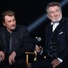 Exclusif - Eddy Mitchell et Johnny Hallyday - Enregistrement de l'émission "Johnny, la soirée événement", pour TF1, décembre 2014