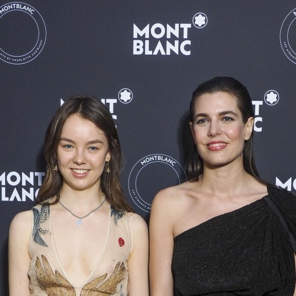 La princesse Alexandra de Hanovre, Charlotte Casiraghi - Photocall du dîner Montblanc organisé par C. Casiraghi pour le lancement de la collection 'Les Aimants" à la Villa La Favorite à Cannes 16 mai 2018. © Olivier Borde/Bestimage