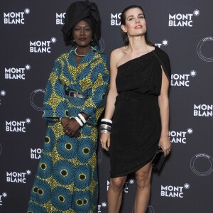 Khadja Nin, Charlotte Casiraghi - Photocall du dîner Montblanc organisé par C. Casiraghi pour le lancement de la collection 'Les Aimants" à la Villa La Favorite à Cannes 16 mai 2018. © Olivier Borde/Bestimage