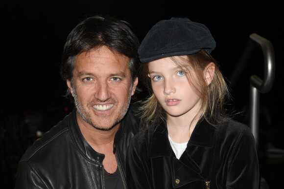 Exclusif - Samuel Torres (Brian du groupe Alliage) et sa fille Lou lors de la présentation en avant-première du nouveau film pour l'association Laurette Fugain au VIP Room. Paris, le 15 mai 2018. © Guirec Coadic/Bestimage