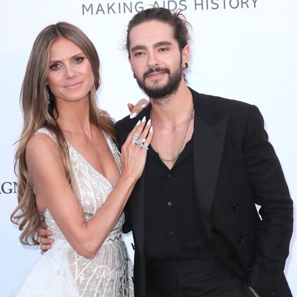 Heidi Klum et son compagnon Tom Kaulitz - Photocall de la soirée "amfAR Gala Cannes 2018" à l'Eden Roc au Cap d'Antibes, le 17 mai 2018. © Jacovides/Borde/Moreau