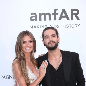 Heidi Klum et son compagnon Tom Kaulitz - Photocall de la soirée "amfAR Gala Cannes 2018" à l'Eden Roc au Cap d'Antibes, le 17 mai 2018. © Jacovides/Borde/Moreau