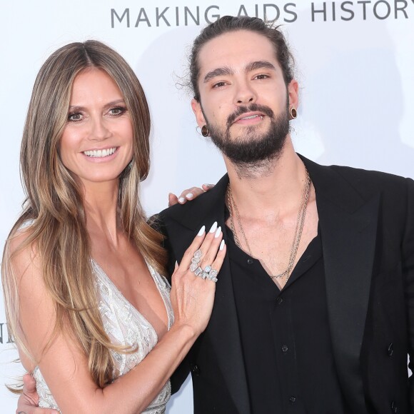 Heidi Klum et son compagnon Tom Kaulitz - Photocall de la soirée "amfAR Gala Cannes 2018" à l'Eden Roc au Cap d'Antibes, le 17 mai 2018. © Jacovides/Borde/Moreau
