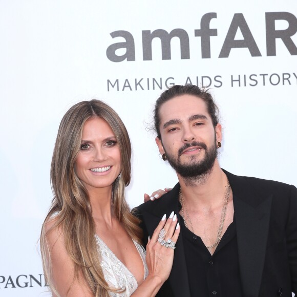 Heidi Klum et son compagnon Tom Kaulitz - Photocall de la soirée "amfAR Gala Cannes 2018" à l'Eden Roc au Cap d'Antibes, le 17 mai 2018. © Jacovides/Borde/Moreau