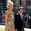 James Blunt et Sofia Wellesley arrivent à la chapelle St George pour le mariage du prince Harry et de Meghan Markle au château de Windsor, Royaume Uni, le 19 mai 2018.