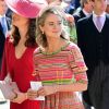 Cressida Bonas en robe Eponine London au mariage de son ex-boyfriend le prince Harry avec Meghan Markle le 19 mai 2018 à Windsor.