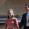 Cressida Bonas, portant une robe Eponine London, au mariage de son ex-boyfriend le prince Harry avec Meghan Markle le 19 mai 2018 à Windsor.