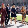 Chelsy Davy en robe Alaia au mariage de son ex-boyfriend le prince Harry avec Meghan Markle le 19 mai 2018 à Windsor.
