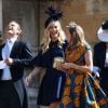 Chelsy Davy en robe Alaia au mariage de son ex-boyfriend le prince Harry avec Meghan Markle le 19 mai 2018 à Windsor.