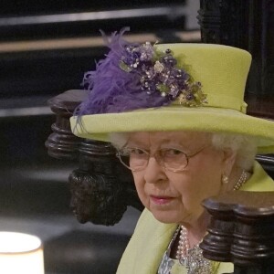 La reine Elizabeth II et le duc d'Edimbourg au mariage du prince Harry et de Meghan Markle le 19 mai 2018 à Windsor.