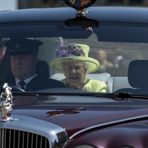 La reine Elizabeth II et le duc d'Edimbourg ont assisté au mariage du prince Harry et de Meghan Markle le 19 mai 2018 à Windsor.