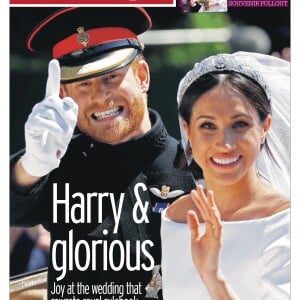 Les unes de quotidiens britanniques au lendemain du mariage du prince Harry et de Meghan Markle, le 20 mai 2018.