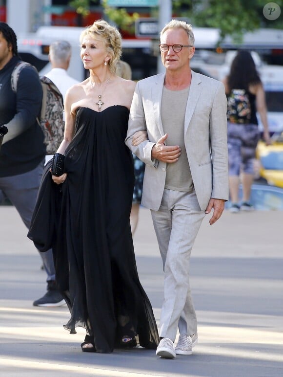 Sting et sa femme Trudie Styler - Les célébrités arrivent au American Ballet Theater Spring Gala au Lincoln Center à New York, le 21 mai 2018