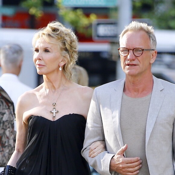 Sting et sa femme Trudie Styler - Les célébrités arrivent au American Ballet Theater Spring Gala au Lincoln Center à New York, le 21 mai 2018