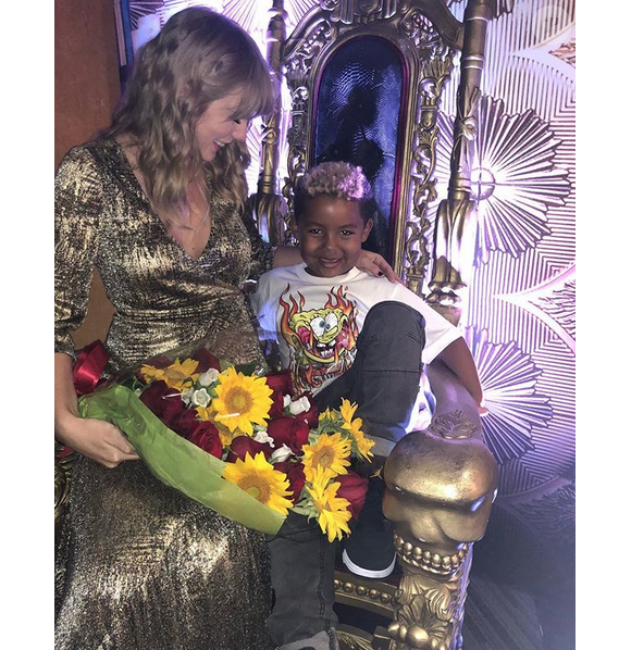 Taylor Swift et le fils d'Amber Rose et Wiz Khalifa, Sebastian. Mai 2018.