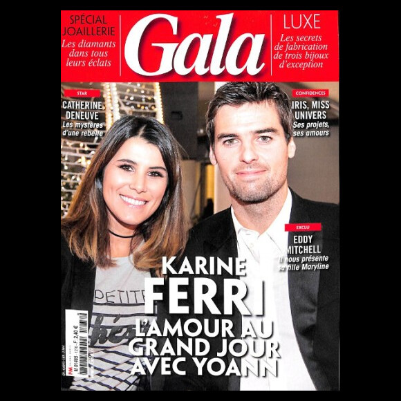Karine Ferri et Yoann Gourcuff. Couverture du magazine "Gala", novembre 2017.