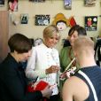 La première dame Brigitte Macron (Trogneux) visite le cirque Upsala à Saint-Pétersbourg, Russie, le 25 mai 2018. © Dominique Jacovides/Bestimage