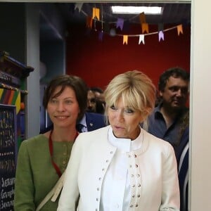 La première dame Brigitte Macron (Trogneux) visite le cirque Upsala à Saint-Pétersbourg, Russie, le 25 mai 2018. © Dominique Jacovides/Bestimage