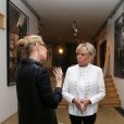 La première dame Brigitte Macron visite le palais des congrès et centre d'expositions Marina Gisich Gallery à Saint-Pétersbourg, Russie, le 25 mai 2018. © Dominique Jacovides/Bestimage