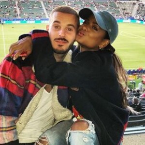 Christina Milian avec M. Pokora lors du match LA Galaxy-San José, à Los Angeles, le 25 mai 2018.