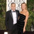 George Clooney et Stacy Keibler aux 70e Golden Globe Awards. Janvier 2013.