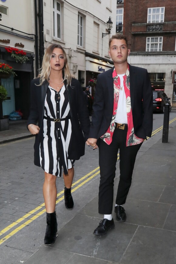 Rafferty Law (fils de Jude Law) et Clemetine Linares arrivent à la soirée Dior Backstage au Loulou's à Londres, le 29 mai 2018.