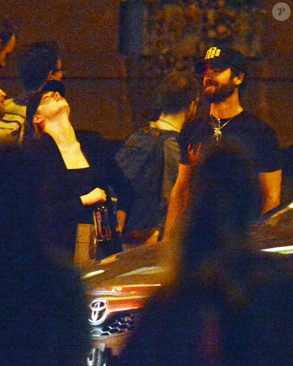 Exclusif - Justin Theroux et Emma Stone vont dîner ensemble au restaurant "Blue Ribbon Sushi", dans le quartier de SoHo à New York, le 3 mai 2018